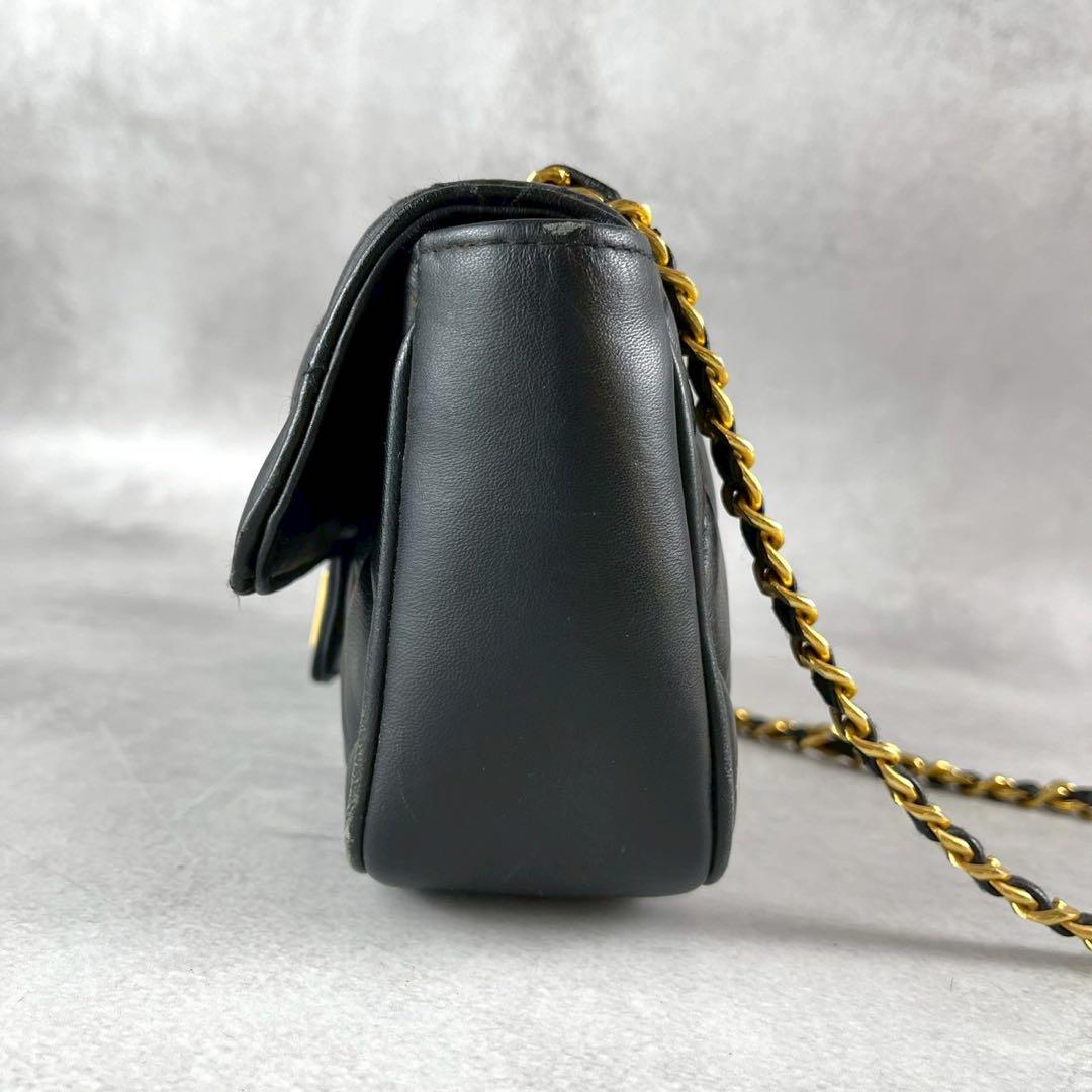 GIVENCHY Shoulder Bag Purse 4G Chain Leather Black Authentic