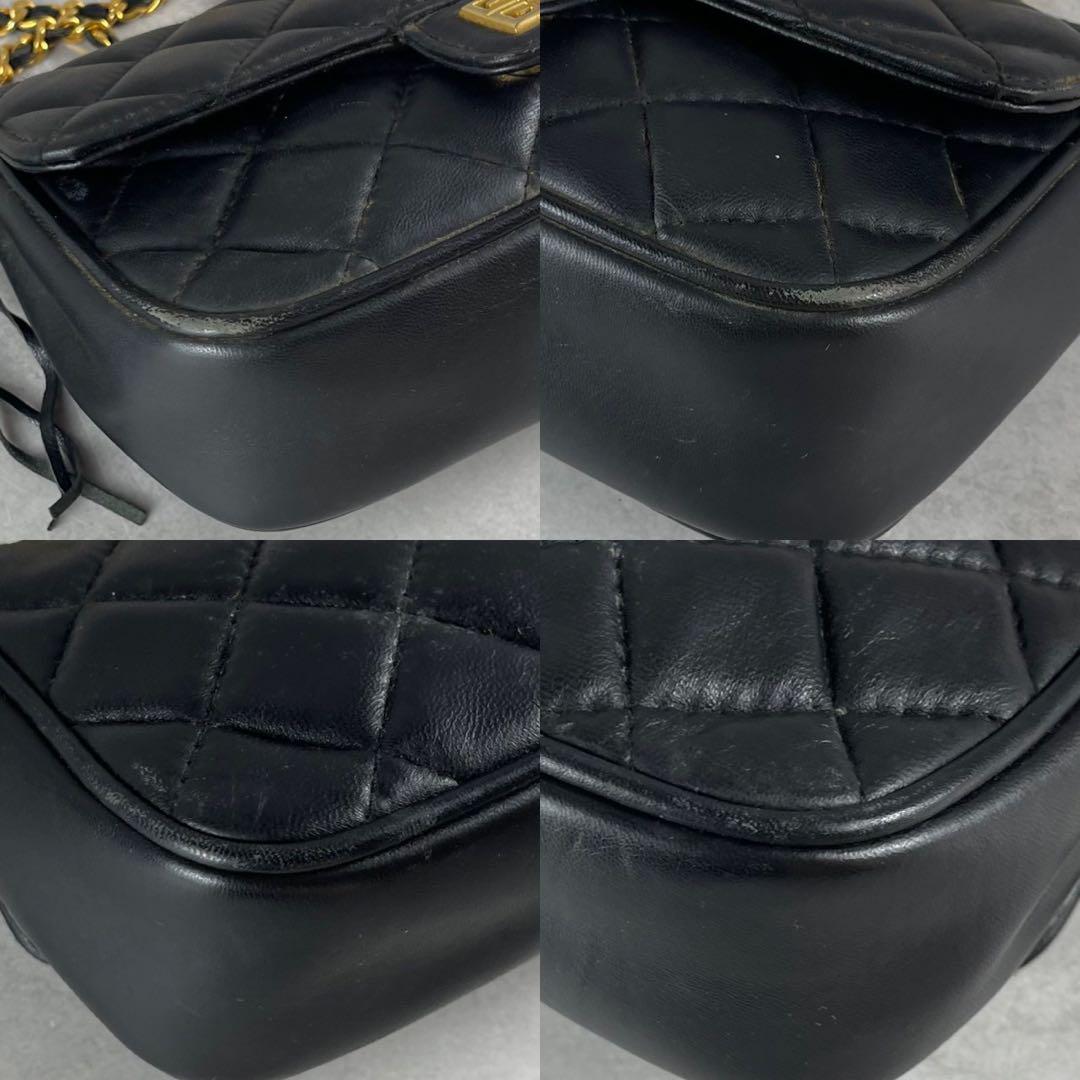 GIVENCHY Shoulder Bag Purse 4G Chain Leather Black Authentic