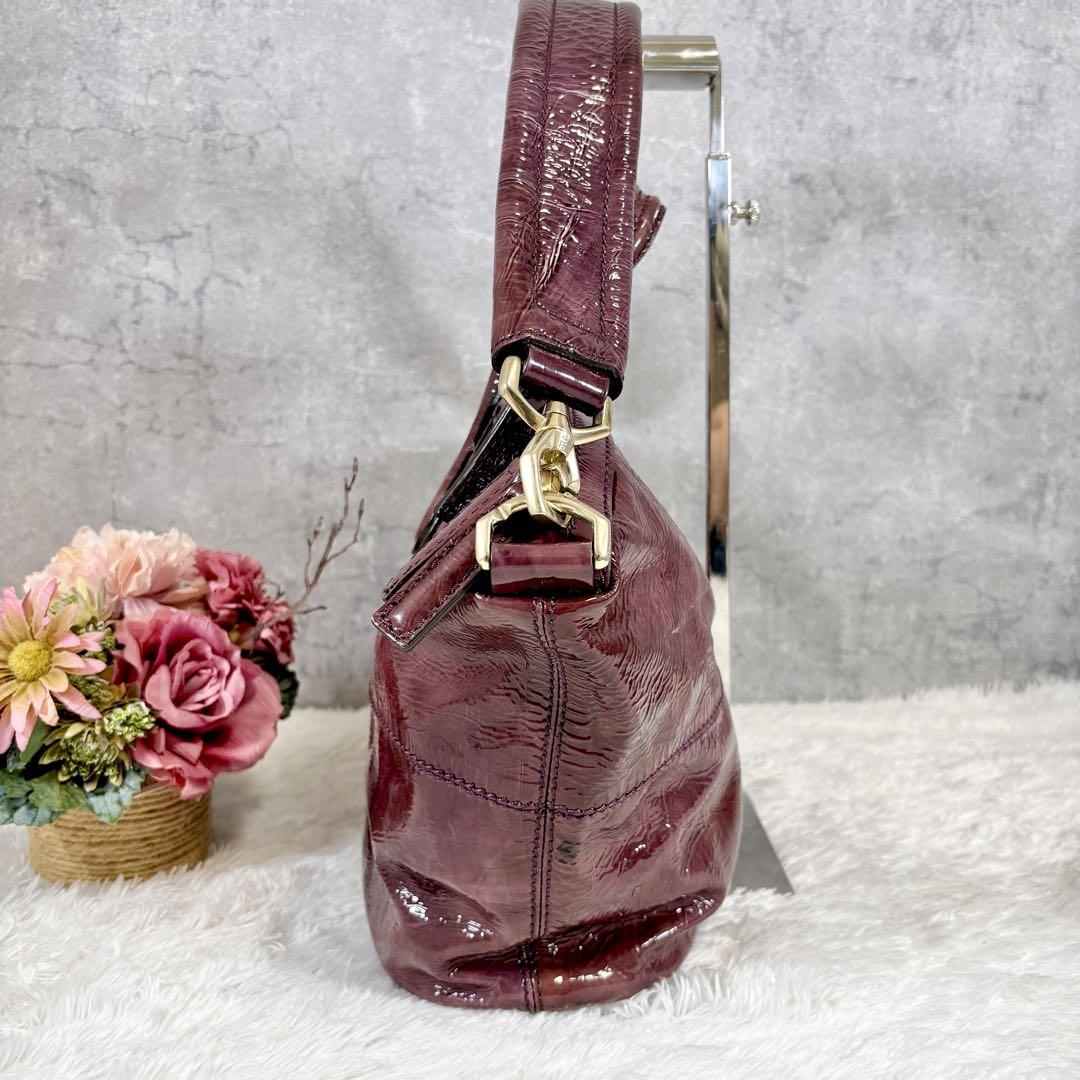 GIVENCHY Shoulder Bag Purse 2way Nightingale 4G Leather Purple Authentic
