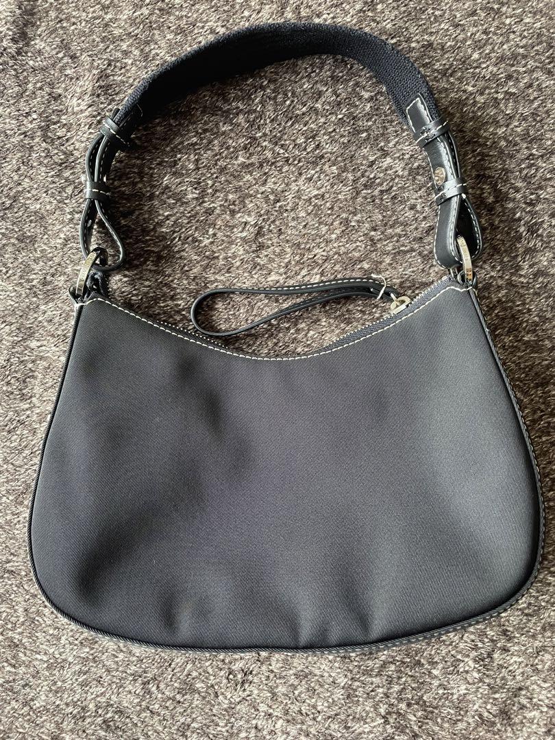GIVENCHY Accessory Pouch Shoulder Bag Purse Nylon Leather Black Authentic