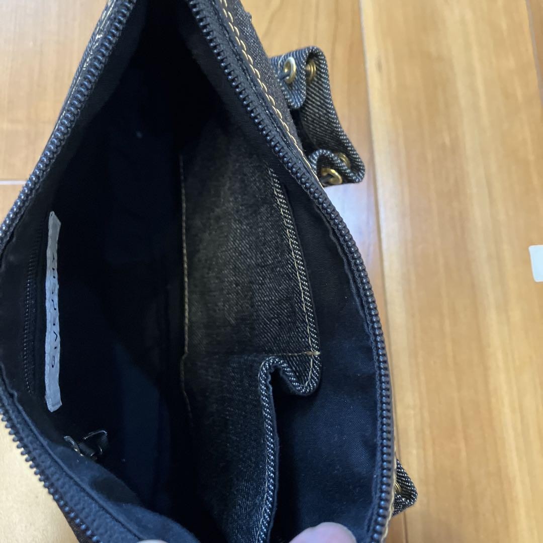 GIVENCHY Mini Shoulder Bag Purse Denim Black Authentic