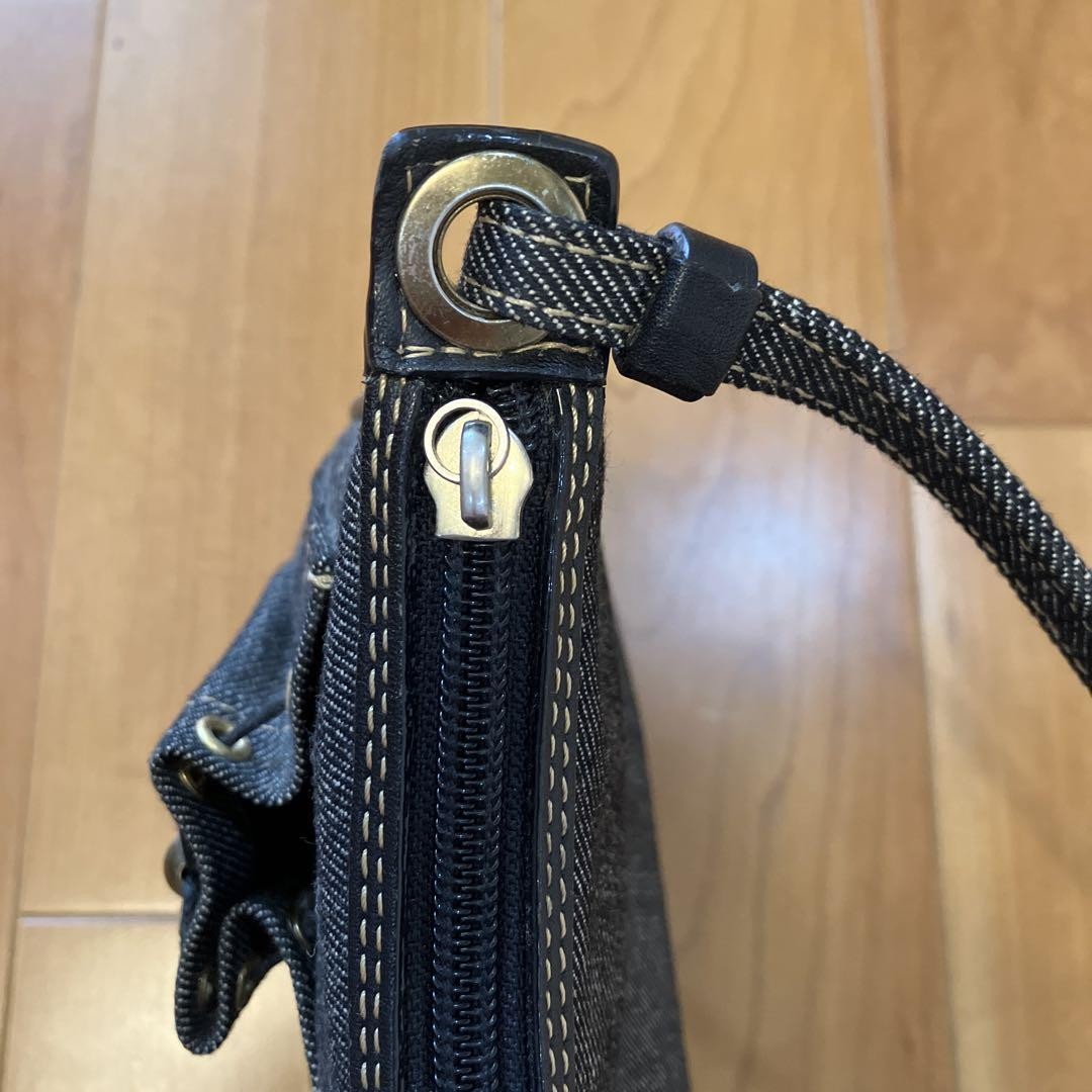 GIVENCHY Mini Shoulder Bag Purse Denim Black Authentic