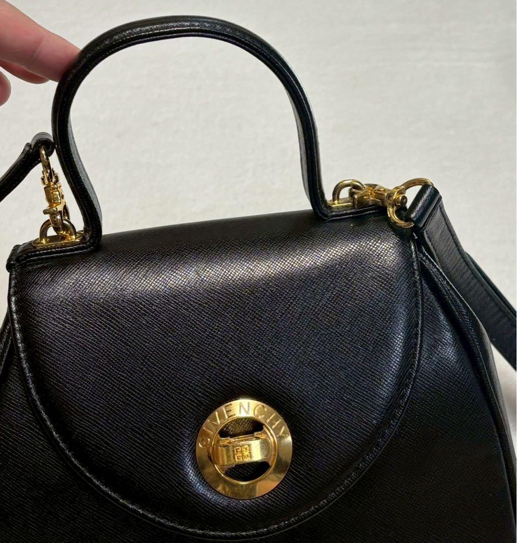 GIVENCHY Hand Shoulder Bag Tote Purse 2way Leather Authentic