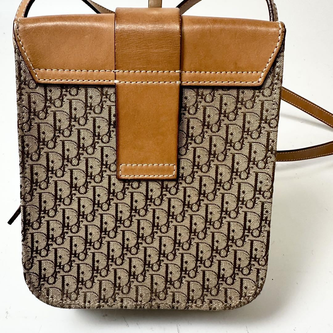 Christian Dior Shoulder Bag Purse Trotter Brown Authentic