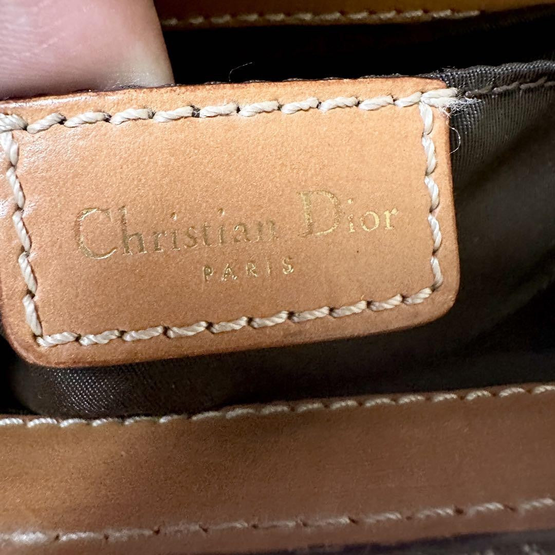 Christian Dior Shoulder Bag Purse Trotter Brown Authentic