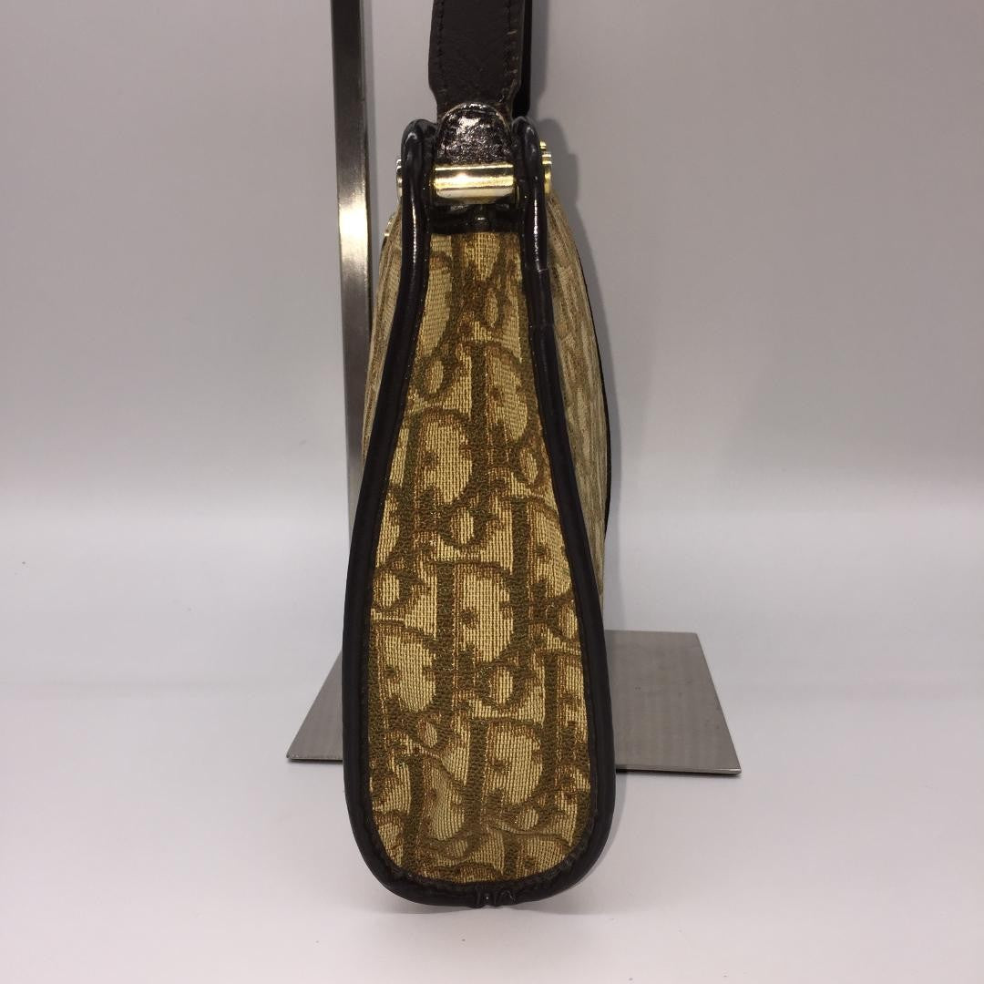 Christian Dior Shoulder Bag Purse Trotter Brown Authentic