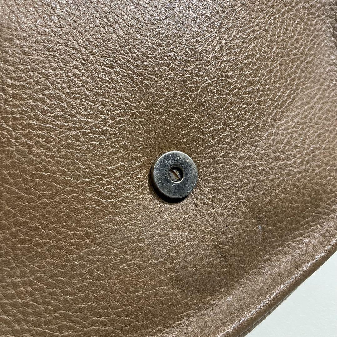 Christian Dior Shoulder Bag Purse CD Leather Camel Authentic