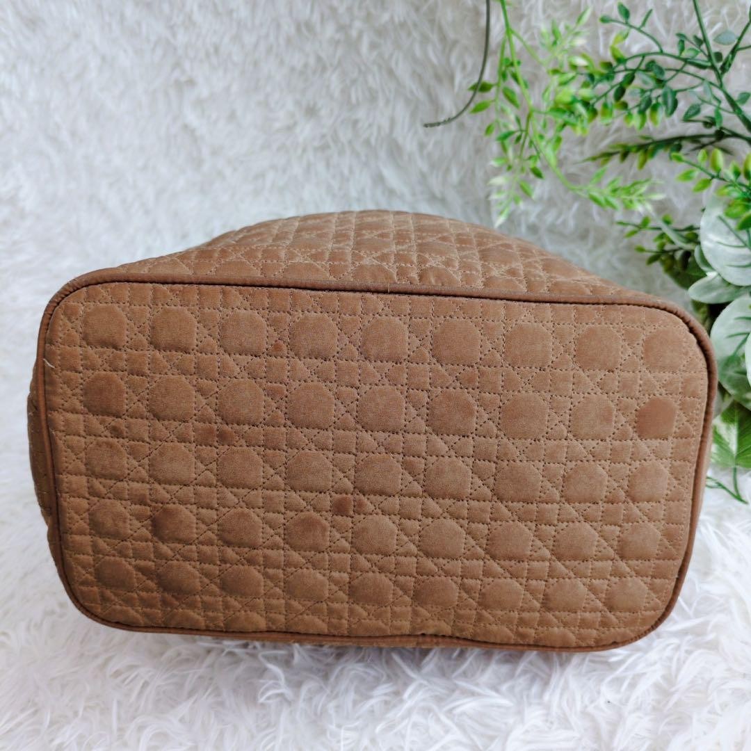 Christian Dior Shoulder Bag Purse Cannage Camel Authentic