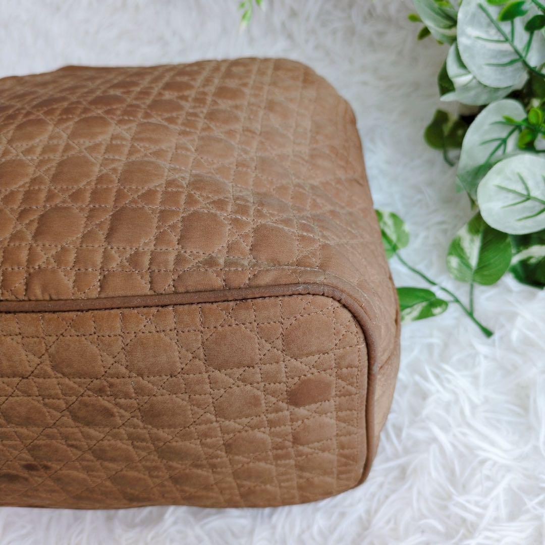Christian Dior Shoulder Bag Purse Cannage Camel Authentic