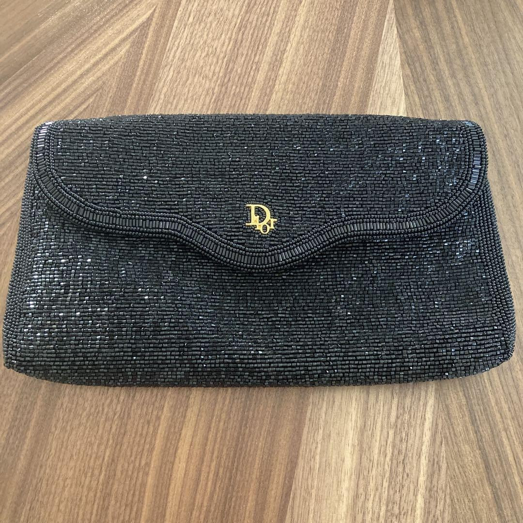 Christian Dior Clutch Bag Party Second Bag Logo Authentic