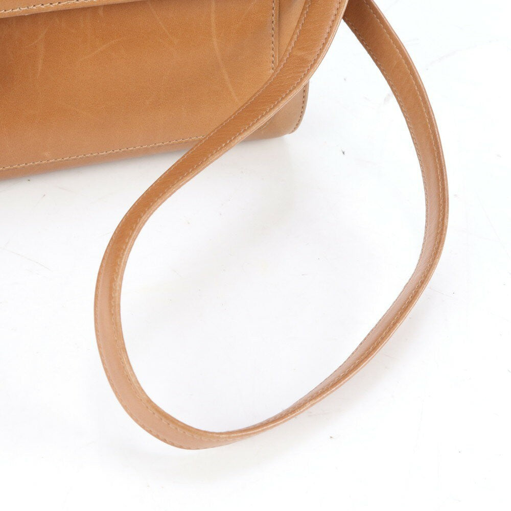 GUCCI Shoulder Bag Purse GG Leather Brown Authentic