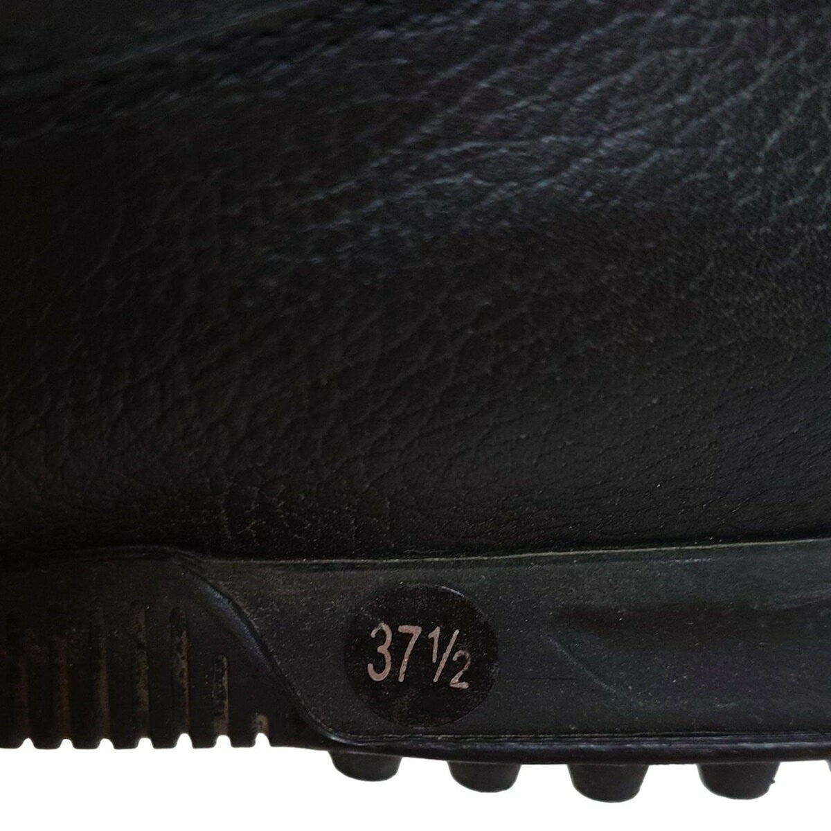 GUCCI Short Boots Shoes Interlocking G EU 37.5 US 7.5 Leather Black Authentic