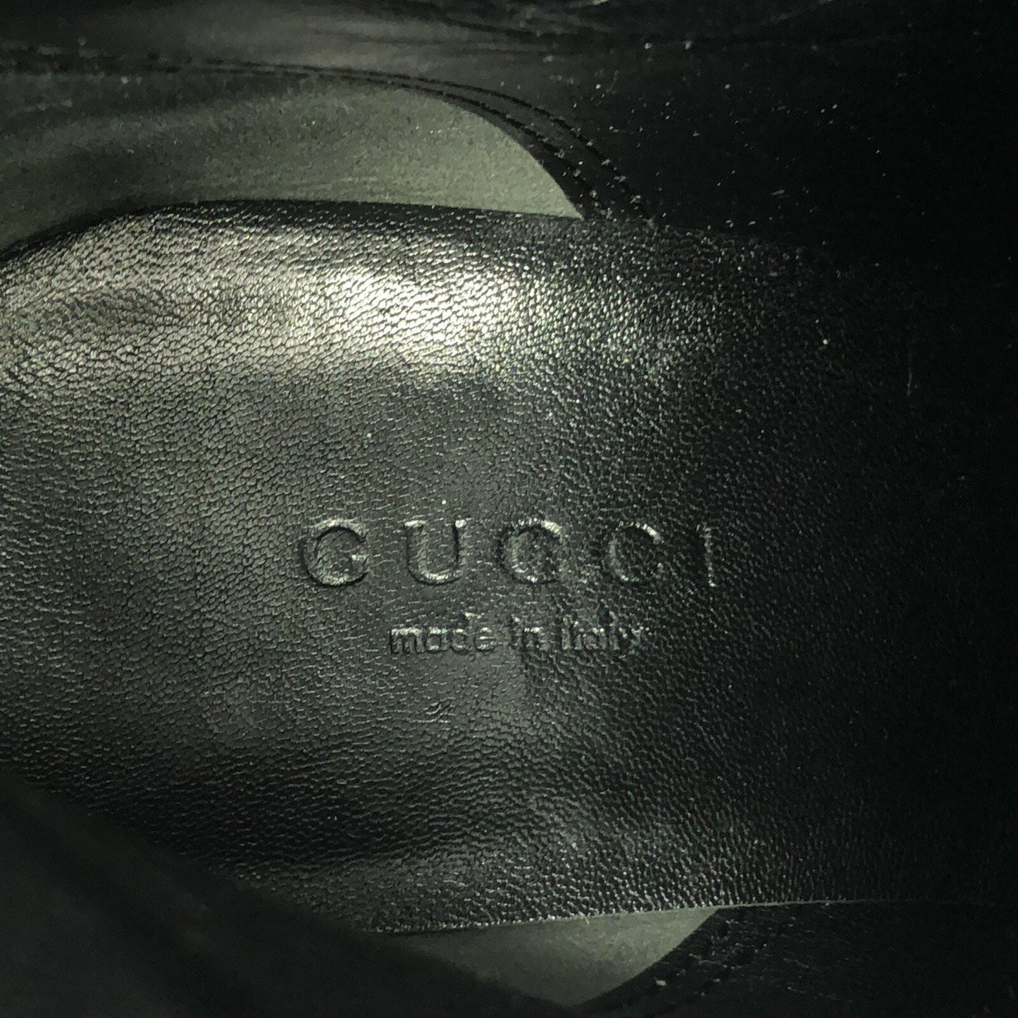 GUCCI Long Boots Shoes EU 36 US 6 Leather Black Authentic