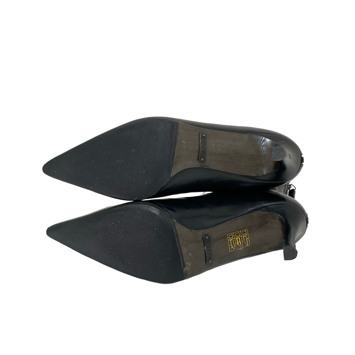 GUCCI Short Boots Shoes EU 37 US 7 Leather Black Authentic