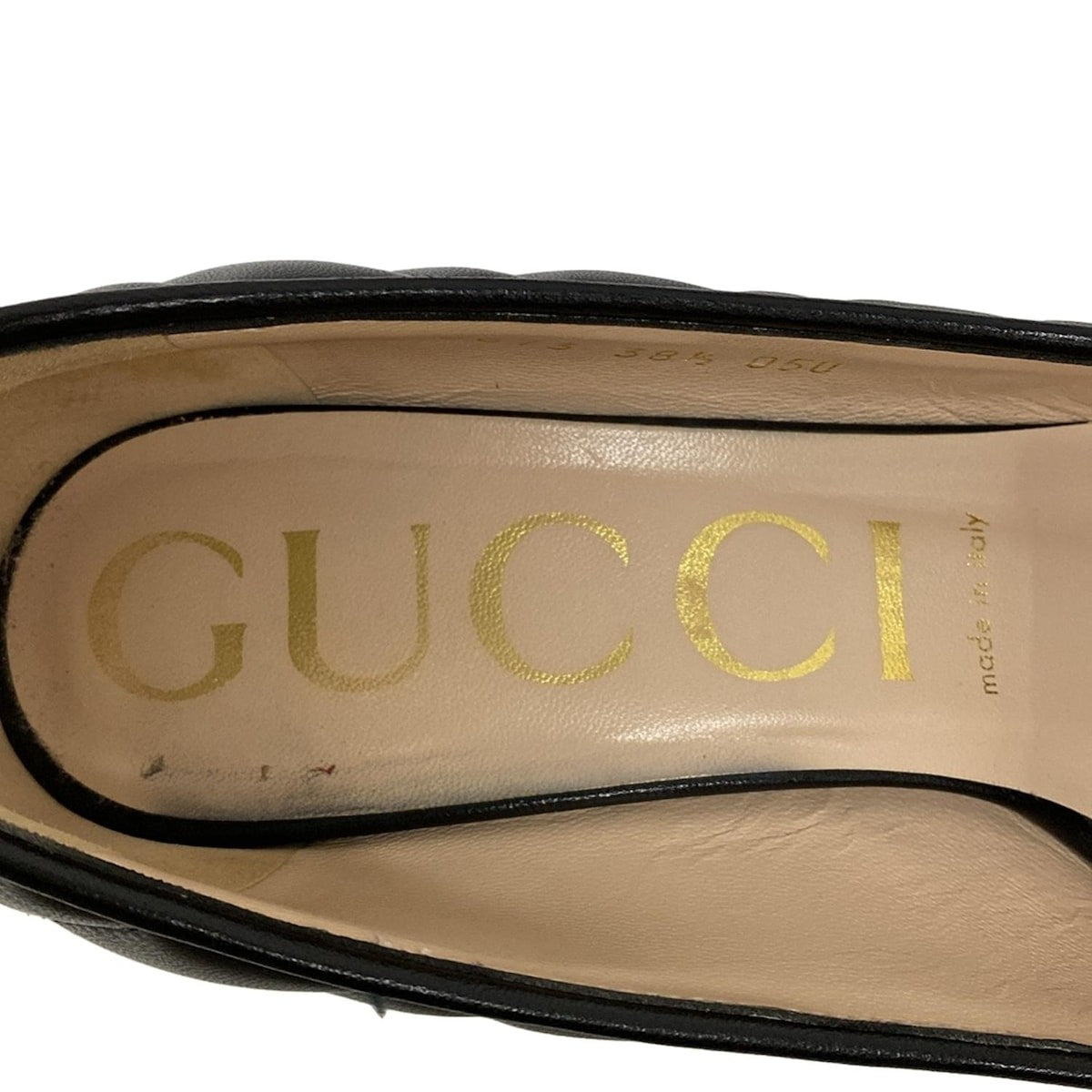 GUCCI Shoes Pumps Heel GG EU 38.5 US 8.5 Leather Black Authentic