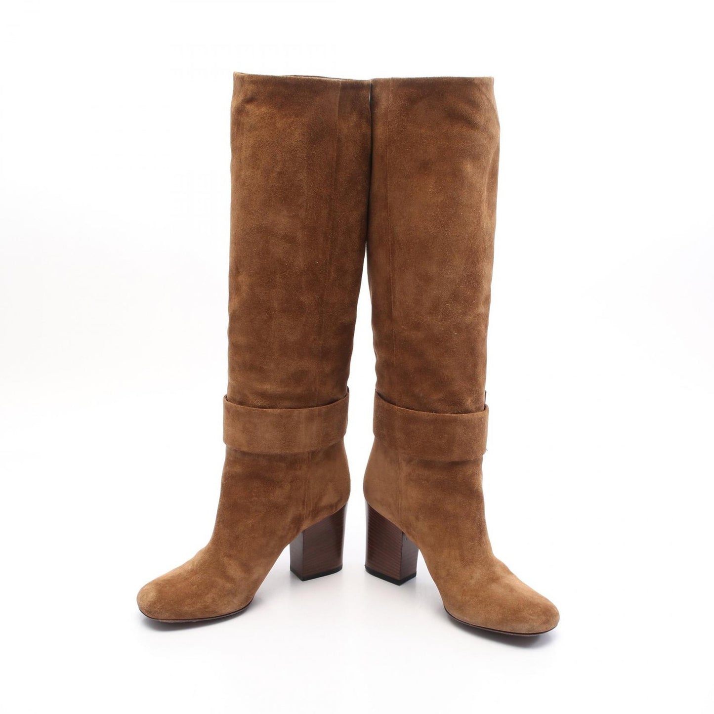 GUCCI Long Boots Shoes EU 36.5 US 6.5 Suede Brown Authentic