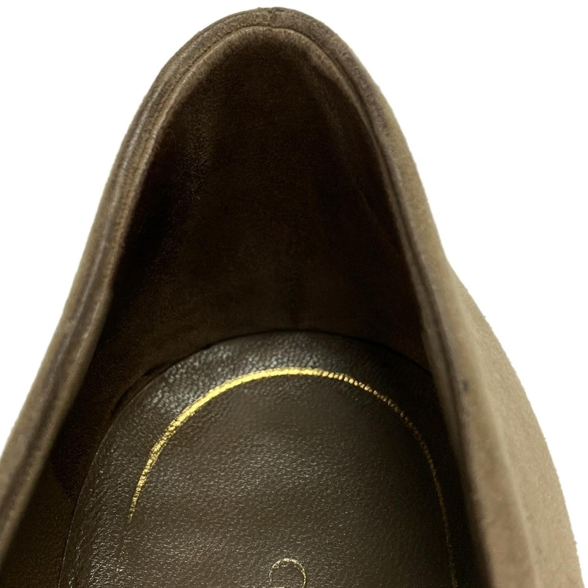 GUCCI Shoes Pumps Heel Studs EU 37 US 7 Gray Beige Authentic