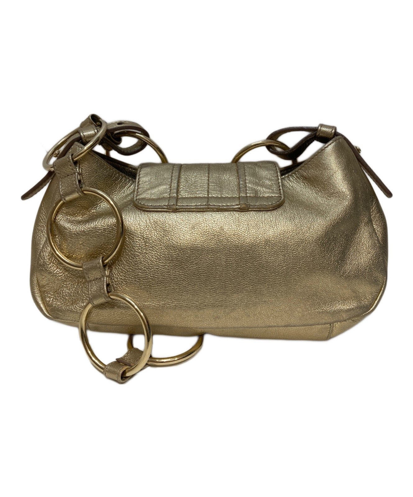 Saint Laurent Shoulder Bag Purse YSL Cassandra Gold Authentic