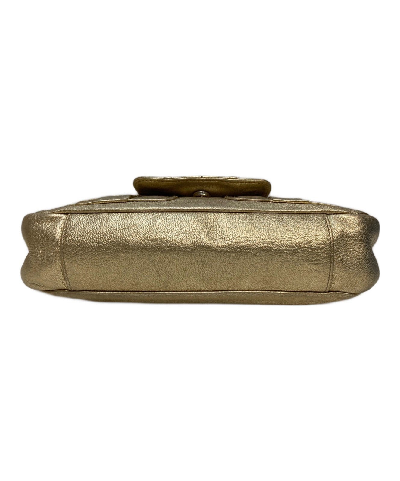 Saint Laurent Shoulder Bag Purse YSL Cassandra Gold Authentic