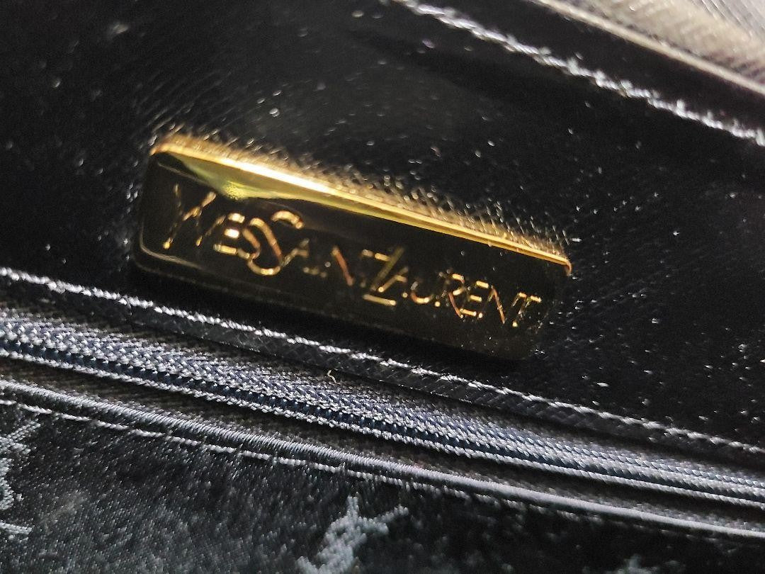 Saint Laurent Shoulder Bag Purse Logo Black Authentic