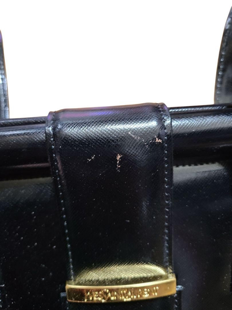 Saint Laurent Shoulder Bag Purse Logo Black Authentic