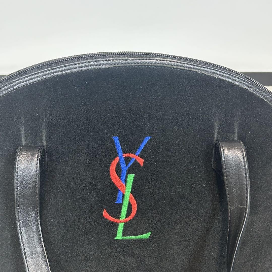 Saint Laurent Hand Shoulder Bag Tote Purse YSL Cassandra Leather Black Authentic