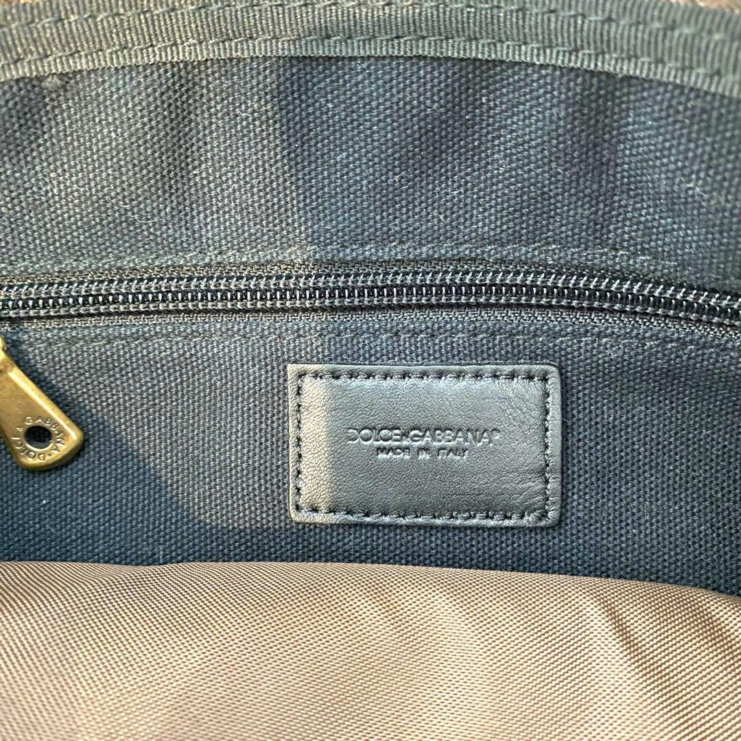 Dolce & Gabbana Shoulder Bag Purse Suede Leather Denim Indigo Beige Authentic