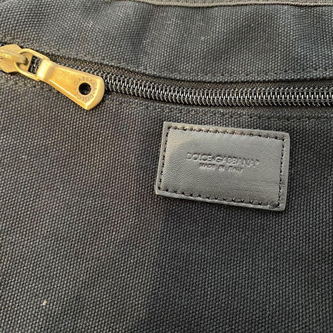 Dolce & Gabbana Shoulder Bag Purse Suede Leather Denim Indigo Beige Authentic