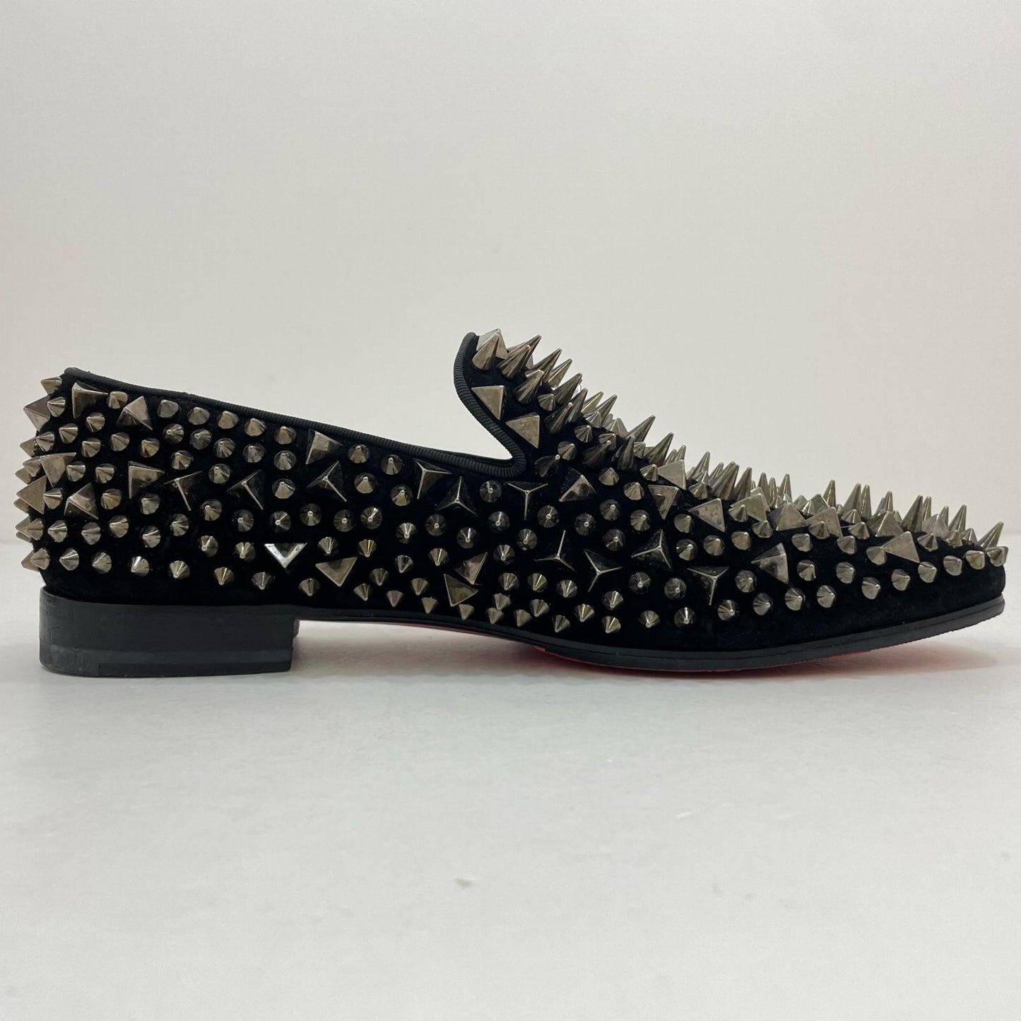 Christian Louboutin Slip-ons Shoes Sneakers Studs EU 42 US 9 Suede Black Auth