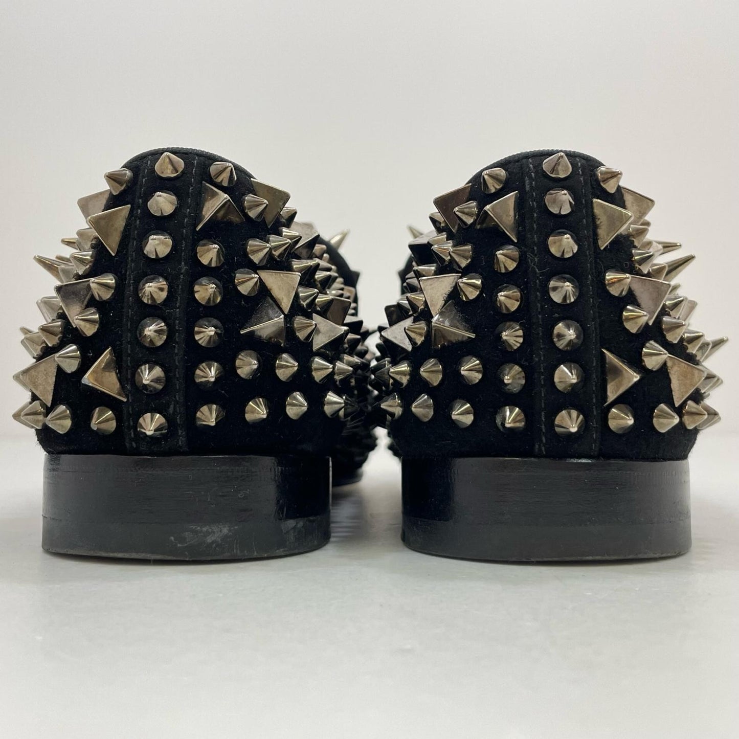 Christian Louboutin Slip-ons Shoes Sneakers Studs EU 42 US 9 Suede Black Auth