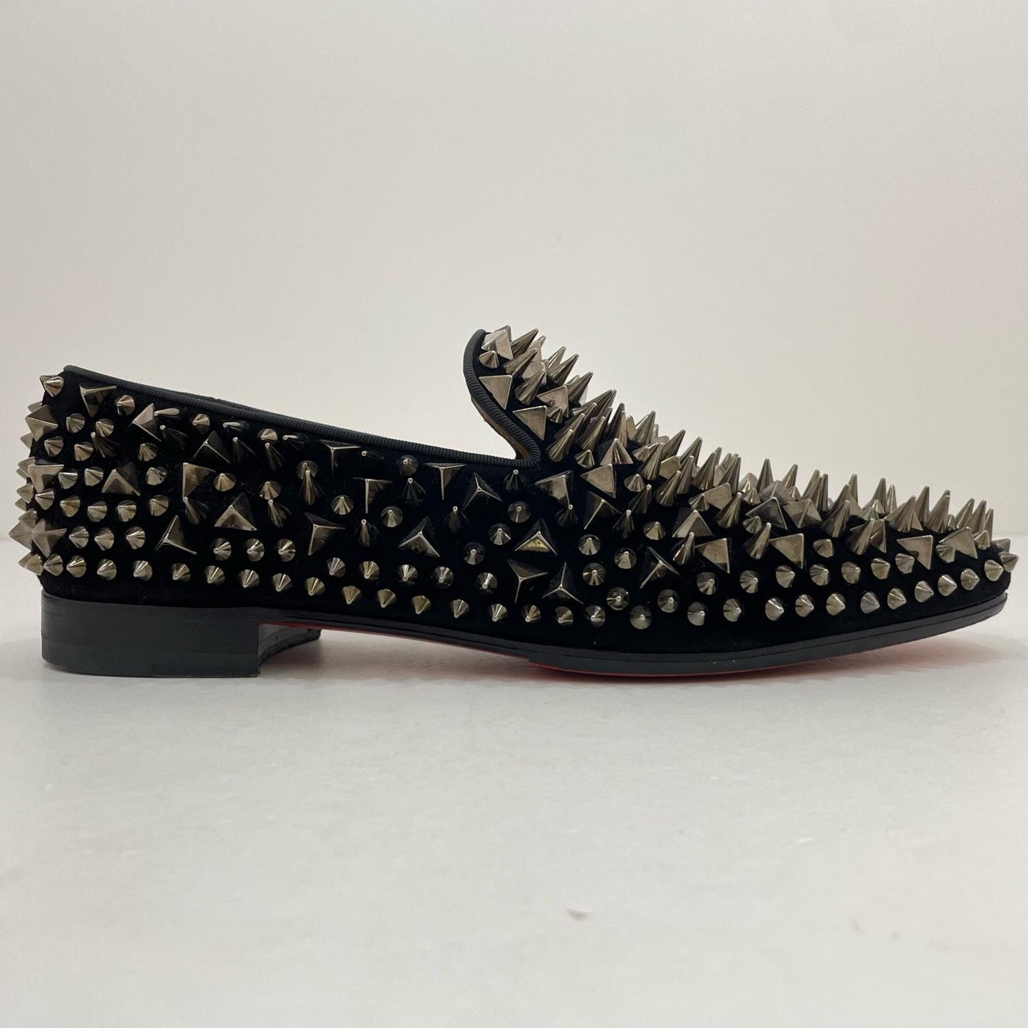 Christian Louboutin Slip-ons Shoes Sneakers Studs EU 42 US 9 Suede Black Auth