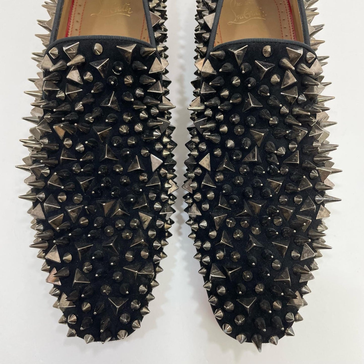 Christian Louboutin Slip-ons Shoes Sneakers Studs EU 42 US 9 Suede Black Auth