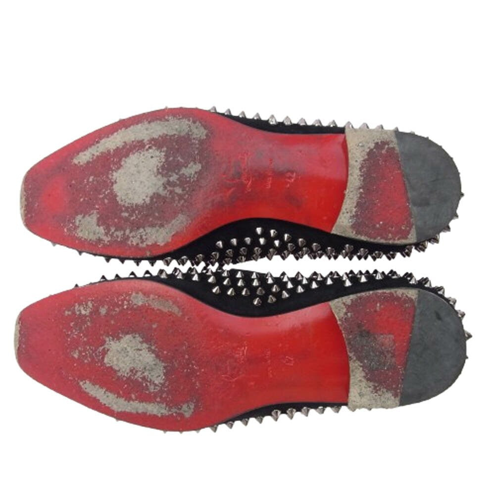 Christian Louboutin Slip-ons Shoes Sneakers Studs EU 42 US 9 Suede Leather Black