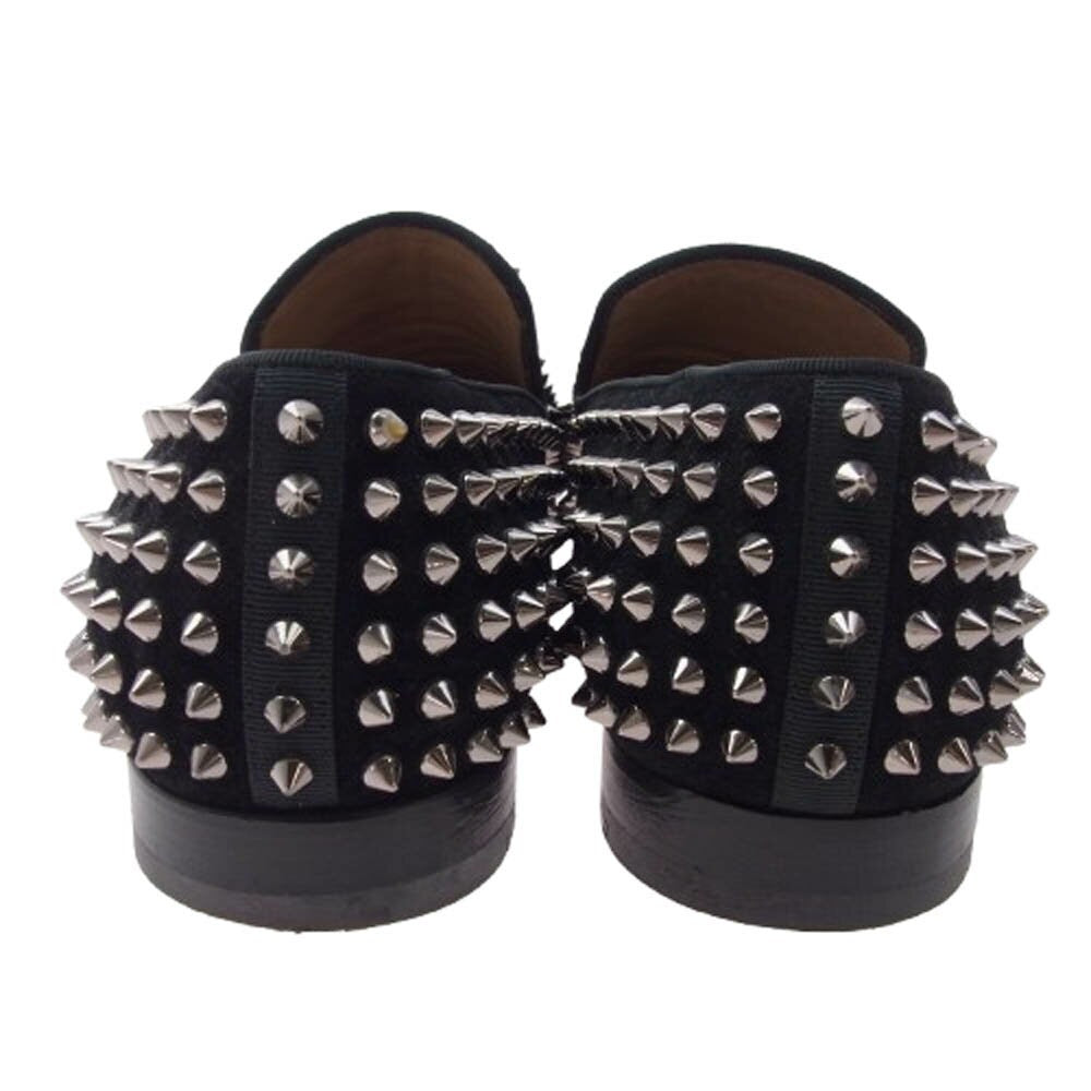 Christian Louboutin Slip-ons Shoes Sneakers Studs EU 42 US 9 Suede Leather Black