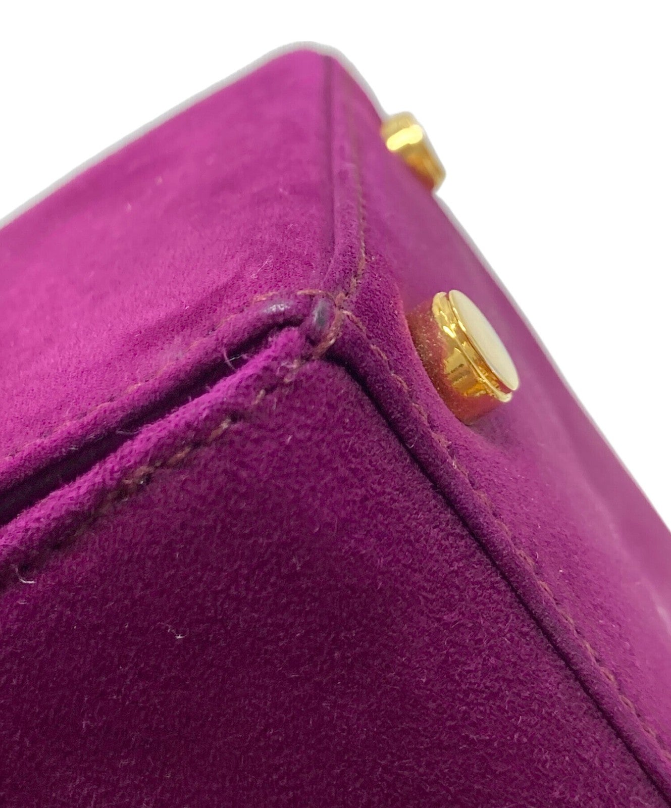 Salvatore Ferragamo Hand Bag Tote Purse 2way Gancini Suede Purple Authentic