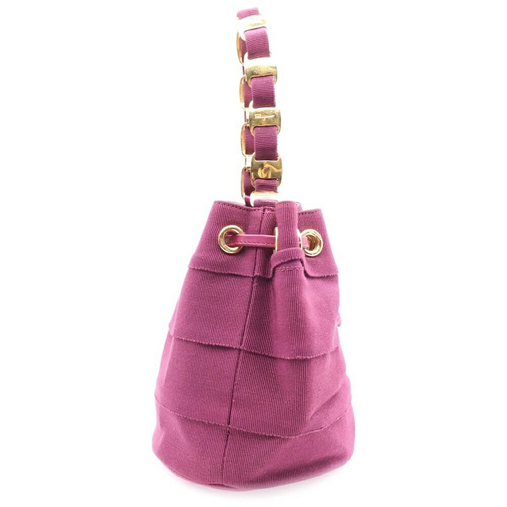 Salvatore Ferragamo Hand Bag Tote Purse Burgundy Authentic