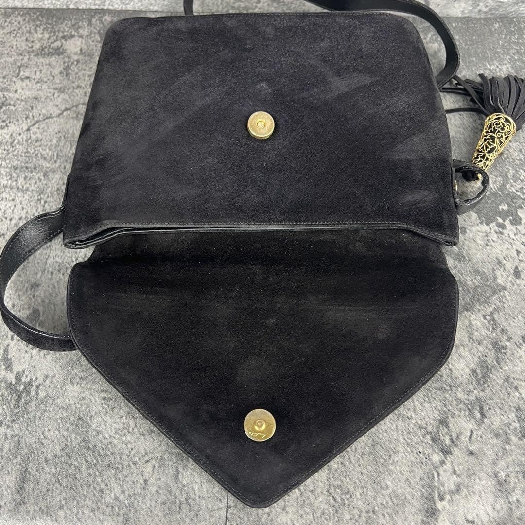 Salvatore Ferragamo Shoulder Bag Purse Suede Authentic