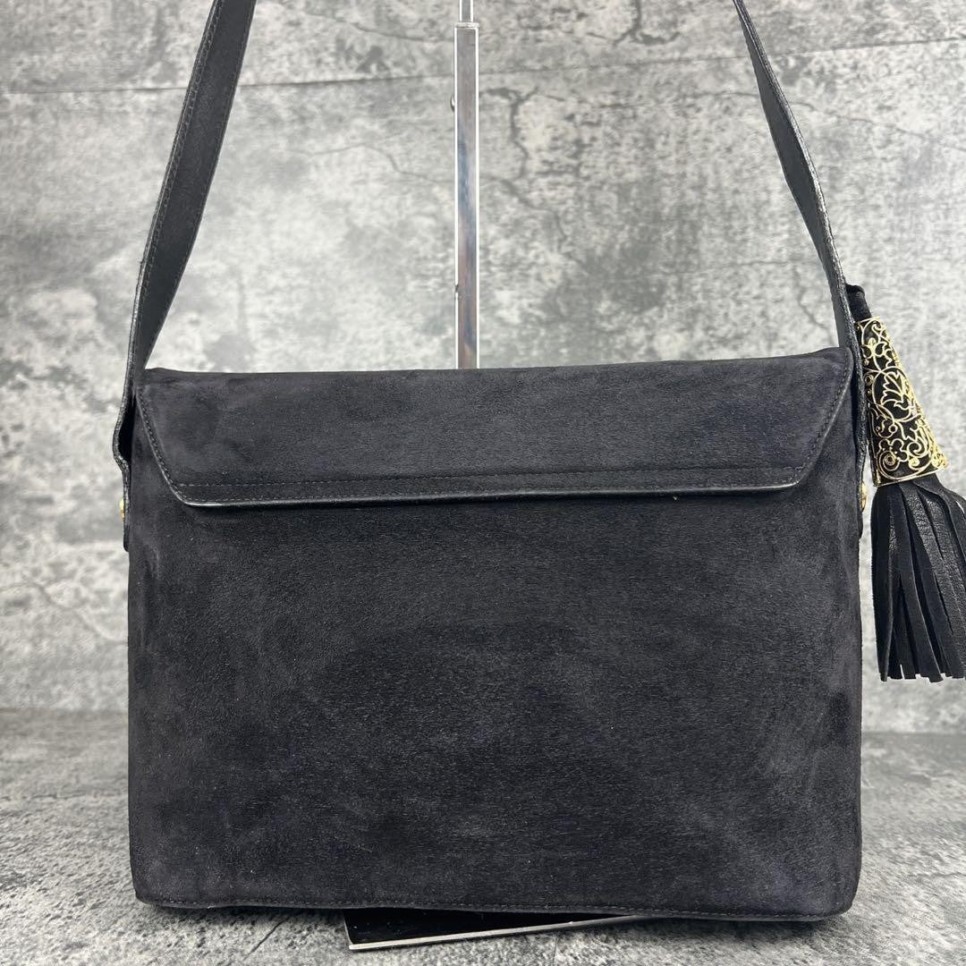 Salvatore Ferragamo Shoulder Bag Purse Suede Authentic