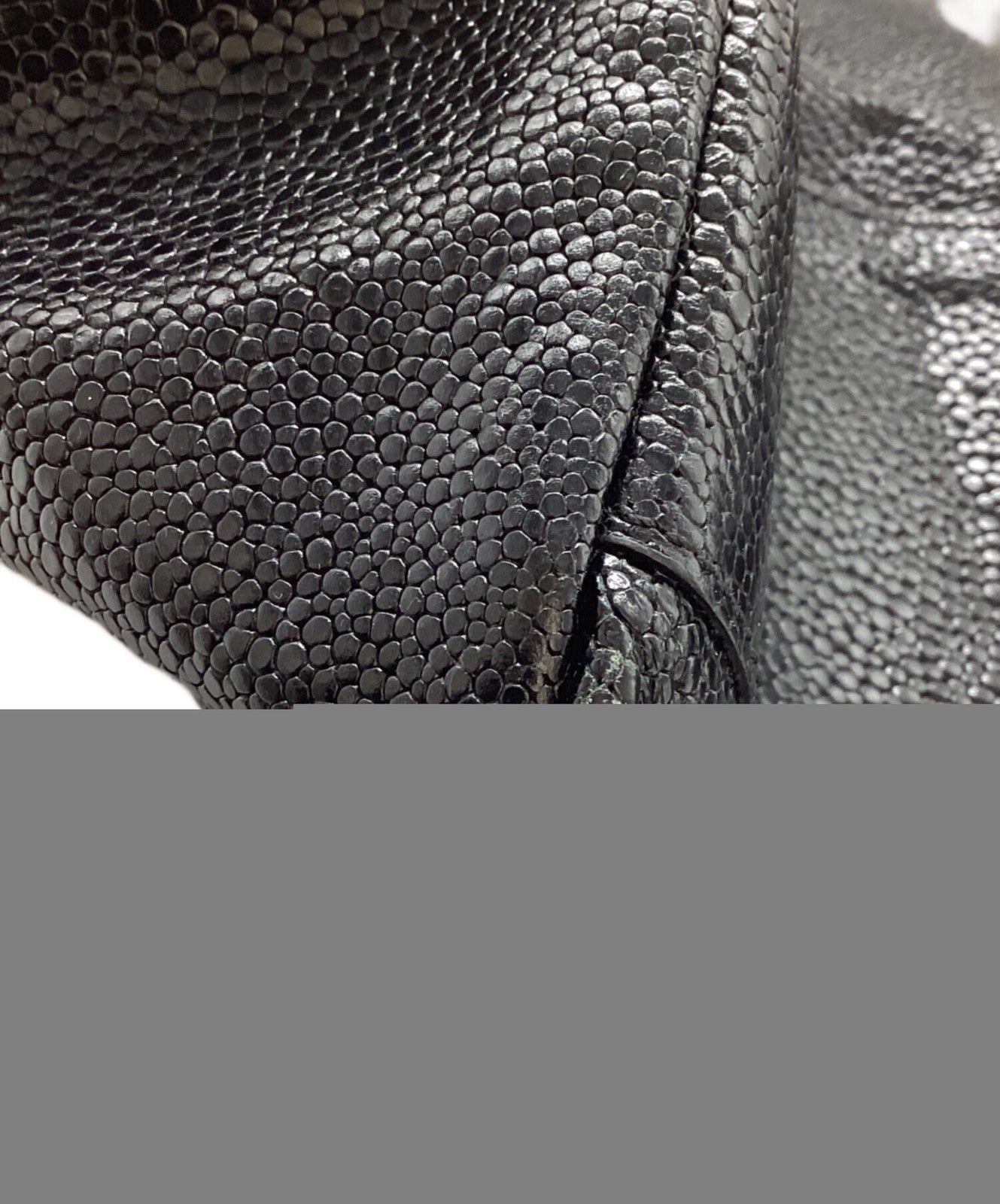 Longchamp Hand Bag Tote Purse Chain Black Authentic