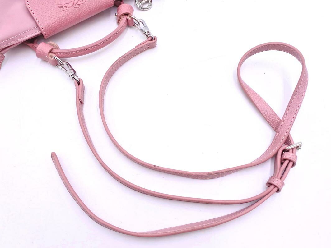 Longchamp Hand Bag Tote Purse Le Pliage Pink Authentic