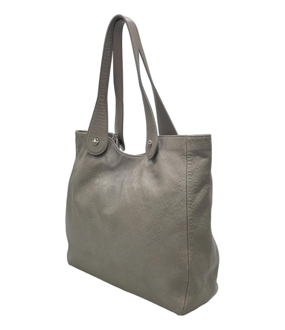 Longchamp Hand Shoulder Bag Tote Purse Greige Authentic