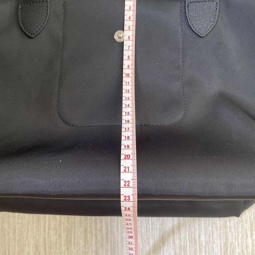 Longchamp Hand Bag Tote Purse Le Pliage Nylon Leather Black Authentic