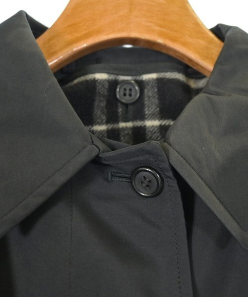 BURBERRY Coat Nova Check Size F Black Authentic