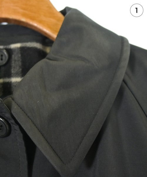 BURBERRY Coat Nova Check Size F Black Authentic