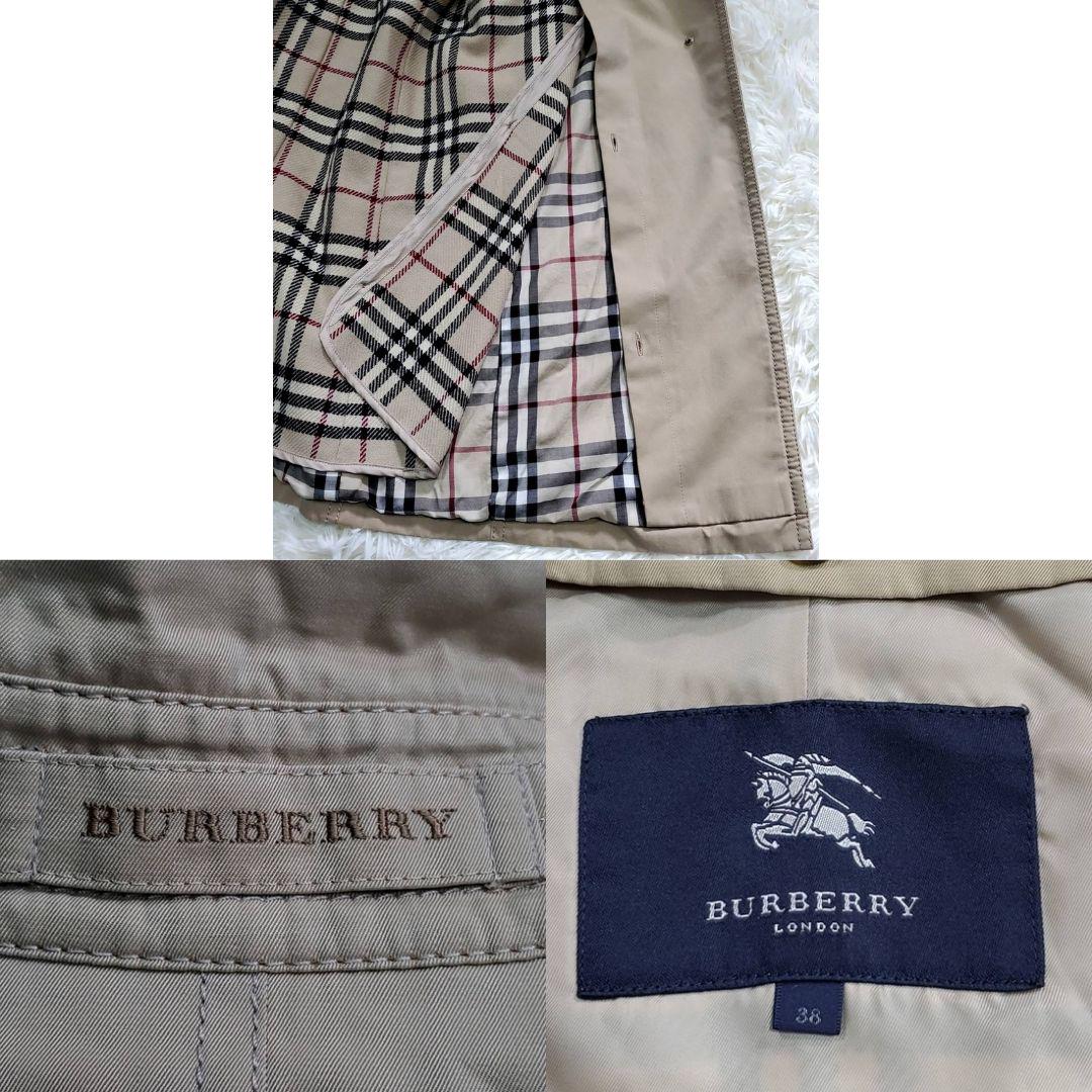 BURBERRY Coat Nova Check Asian fit S 36 US size XS Beige Authentic
