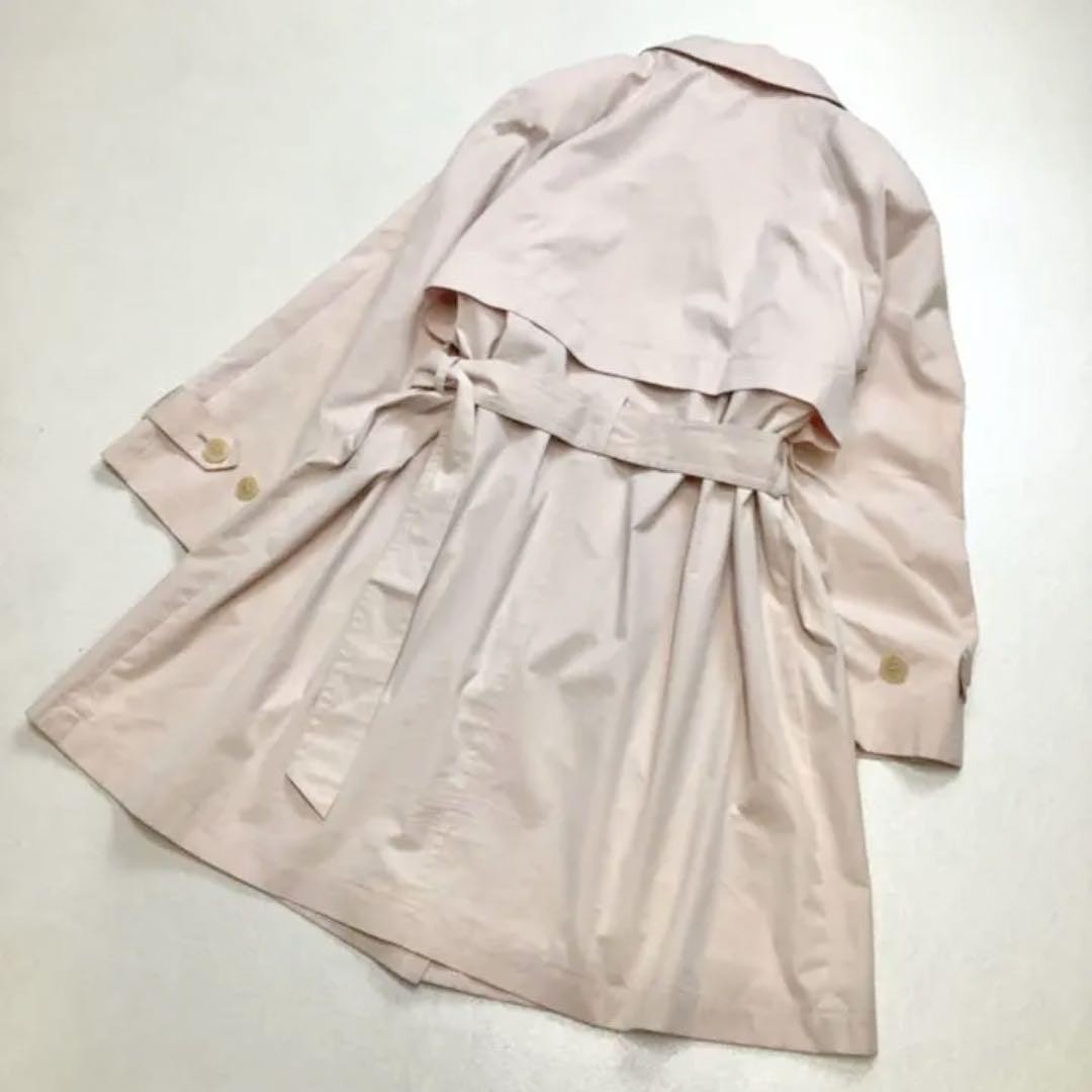 Aquascutum Trench Coat Asian fit M US size S Light Pink Authentic