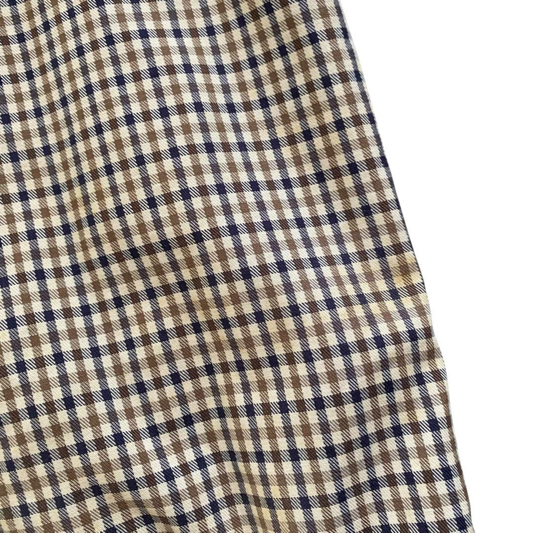 Aquascutum Trench Coat House Check FREE SIZE Authentic