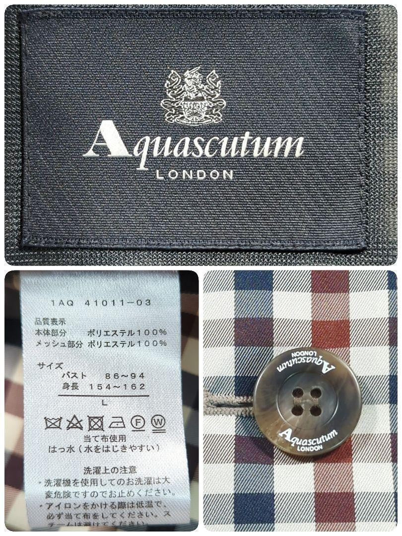 Aquascutum Rain Trench Coat Club Check Asian fit L US size M Authentic