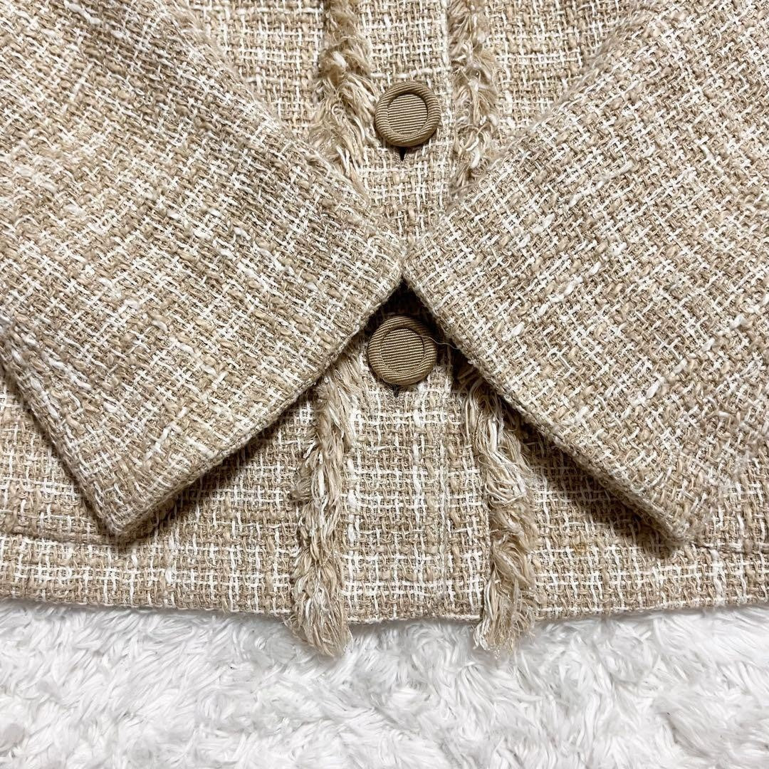Aquascutum LONDON Jacket FREE SIZE Beige White Authentic