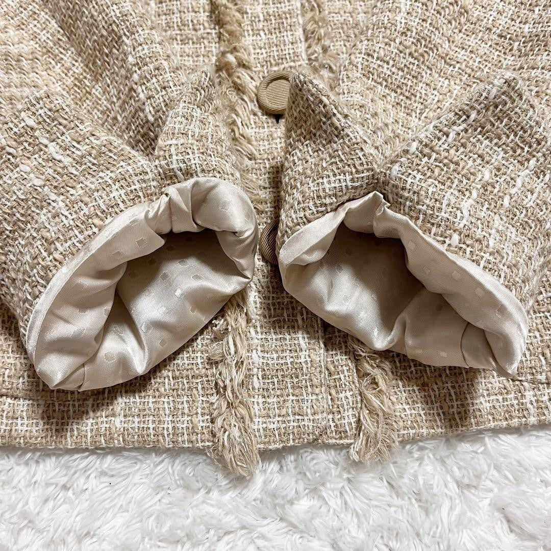 Aquascutum LONDON Jacket FREE SIZE Beige White Authentic